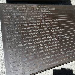 "Neva" from Cork, wrecked - 150 embarked, 6 landed