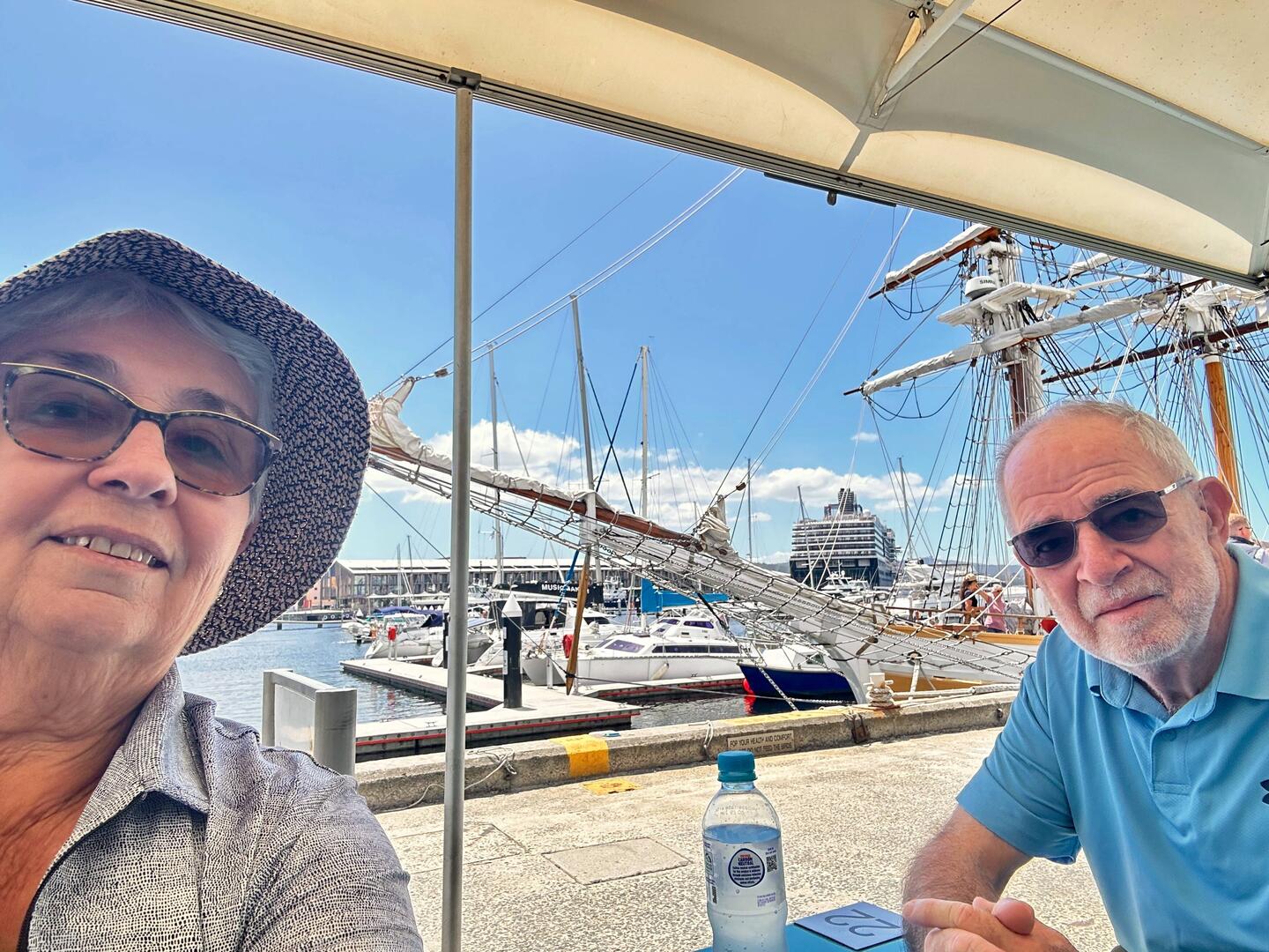 Background - Westerdam and yachts at Constitution Dock