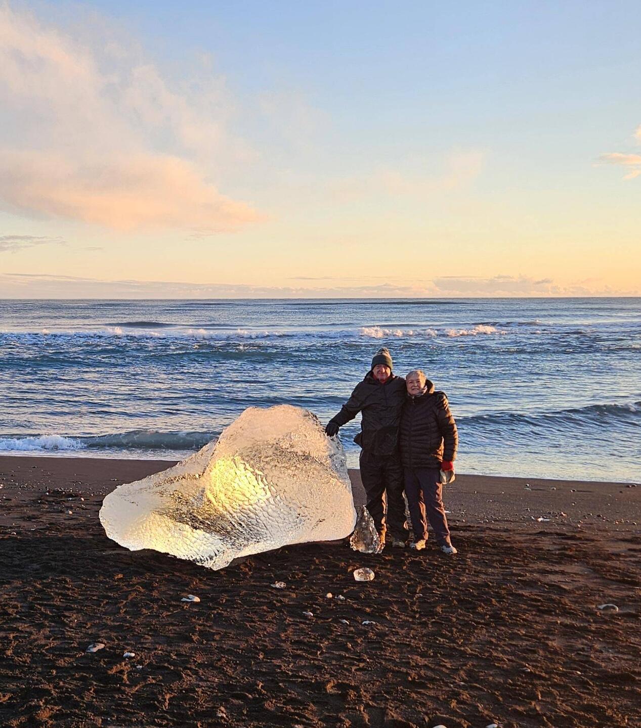 Ice cube on the Black Beach.