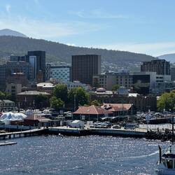 Hobart and the wharf area