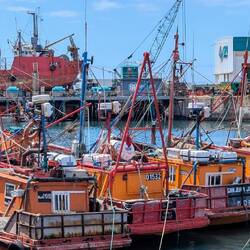 The working port on the south side of town