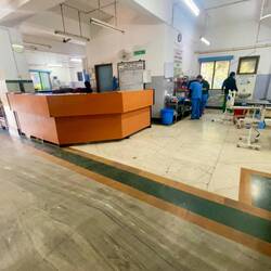 Zwischen Bereich rot und grün der Platz für die Nurses