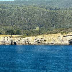 Sea caves and sedimentary rock