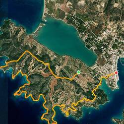 Die Route an dem Tag, irgendwas 20km gesamt, aber durch die Klippen, haha!