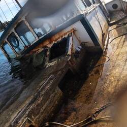 Auf dem Schiff angekommen