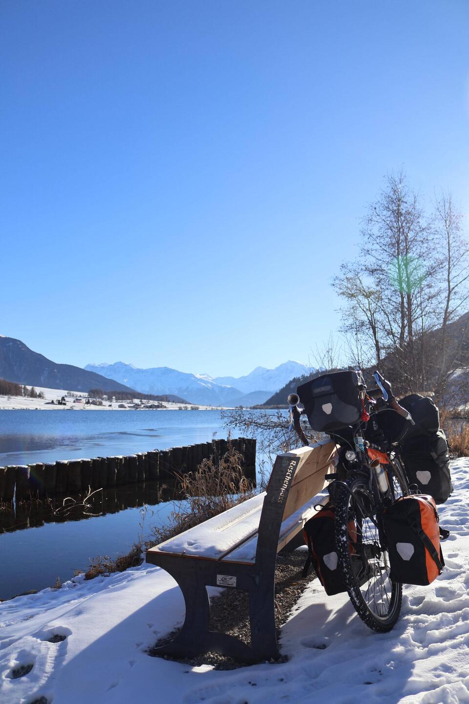 Der Haidersee am Reschenpass