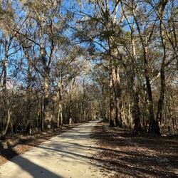 Road leading to the boat ramp where we are anchored tonight