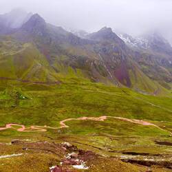 Der red river, der aus dem red valley fliesst