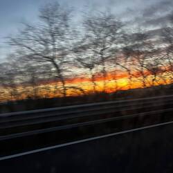 Sunrise at 7.50 on way to airport