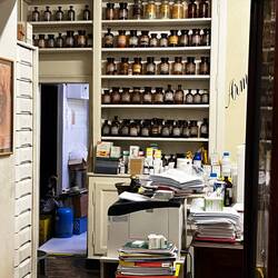 Visit to a pharmacy- love the old bottles!