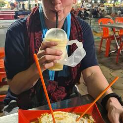 letztes Dinner auf dem Nachtmarkt