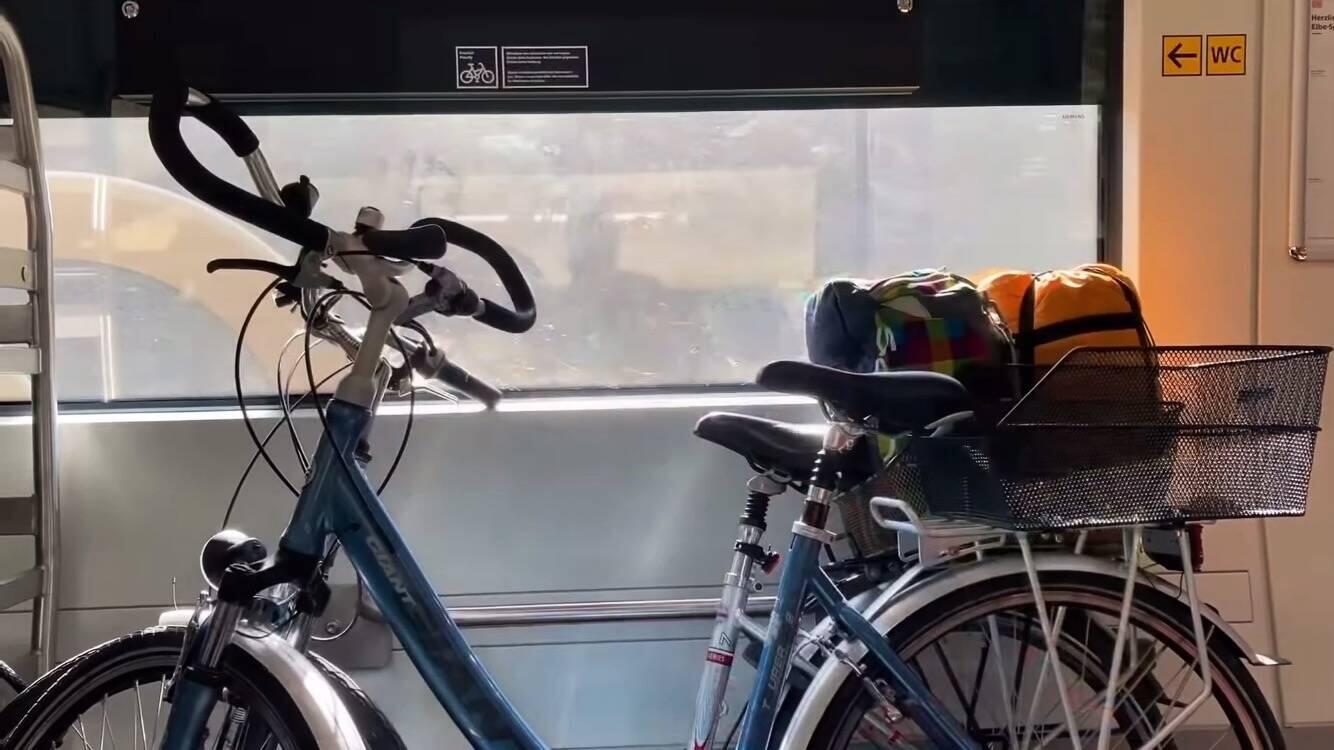 Unsere Fahrrädern auf dem Rückweg