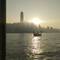 Sunset over HK island from the return ferry