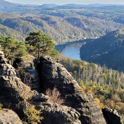 Blick hinunter zur Elbe