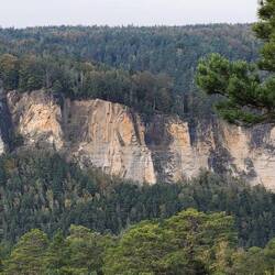 frische Sandsteinabbrüche