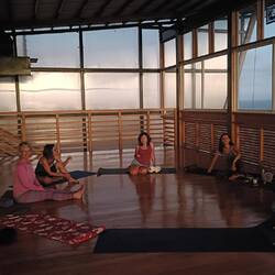 Mindfulness classes! At a beautiful house on the other side; we were lucky to stay here for a bit
