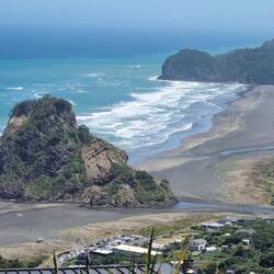 Lion Rock, Piha Beach. It's huge.