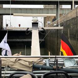 Entering Germany they changed the flag st the front