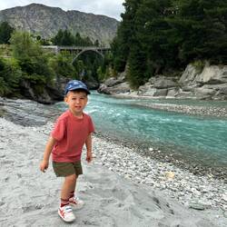 Ben opted out but had a great time throwing rocks and sand 🤣