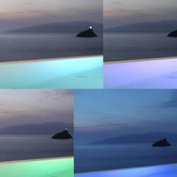 Wechselnde Beleuchtung Infinity Pool