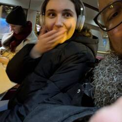 Das erste Mal alle in der vordersten Reihe im Doppeldecker oben