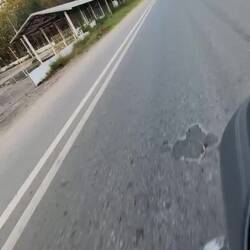 Liegefahrrad auf der Autobahn, lets go...