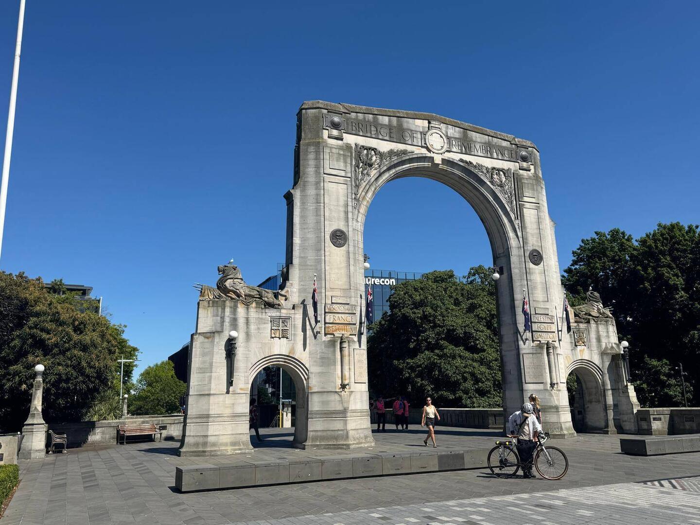 Gedenkbrücke in Christchurch