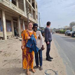 mit Amina, der Deutschlehrerin, unterwegs