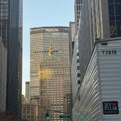 Trailers lined Park Ave