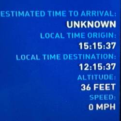 We are going 0 speed but 36 ' in the air?