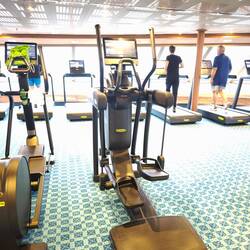 Crosstrainer mit meinem grünen Beutel