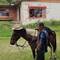 Maravilla, ma jeune jument, avec Norbe, notre guide