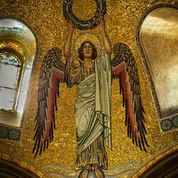 Detail from the dome of the Elizabeth Chapel @ the Church of St Francis of Assisi — Vienna.