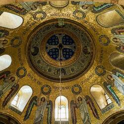 Mosaic dome of the Elizabeth Chapel @ the Church of St Francis of Assisi — Vienna.