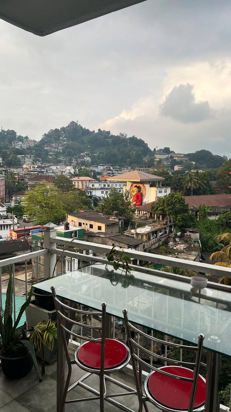 Ausblick von unserem Zimmer mit Balkon