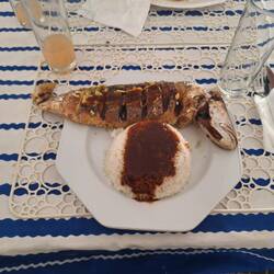 Zackenbarsch mit Reis