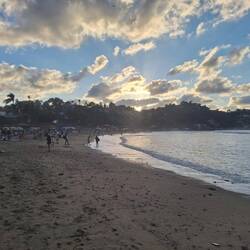 Zum Sonnenuntergang nochmal zum Strand