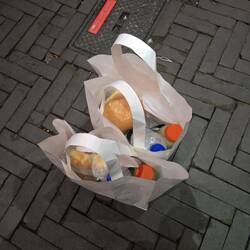 Breakfast bags from the hotel.. Too early 😅😅
