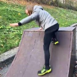 Die kleine Skaterrampe