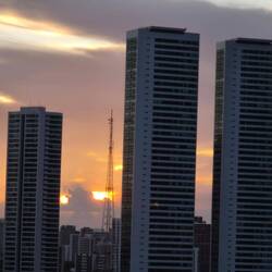 Sonnenuntergang im Hafen