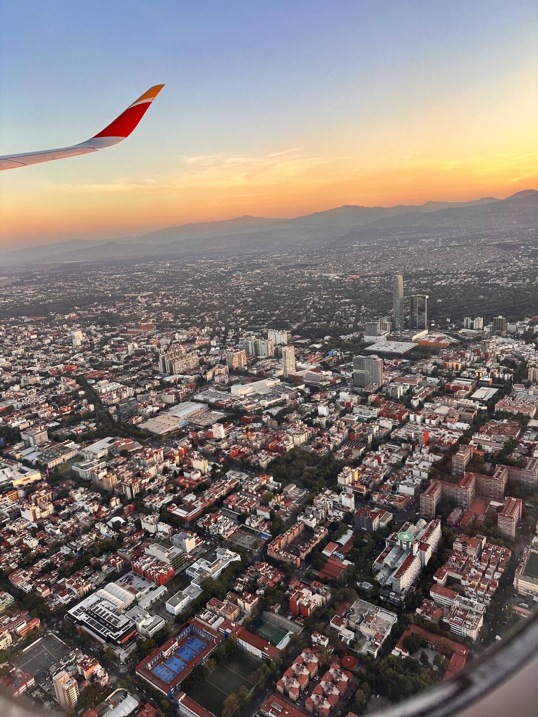 Anflug auf Mexiko City