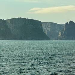 The narrow gap between Tasman Island and Cape Pillar