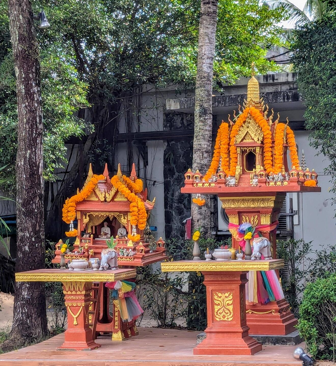 Thai spirit house, minus the red Fanta