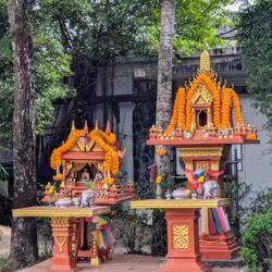 Thai spirit house, minus the red Fanta