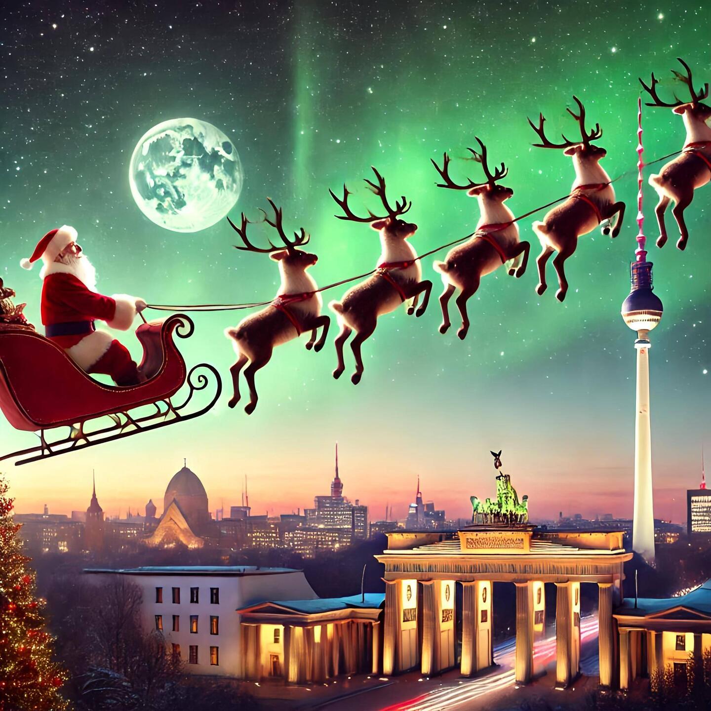 Wir folgen einfach dem Weihnachtsmann ...