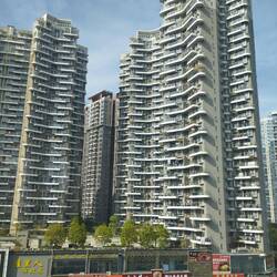 View of apartment development opposite