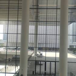 View across to library with open courtyard below