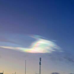 Irisierende Wolke- seltener als Polarlichter