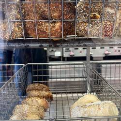 Dense and delicious as a bagel should be! Chewy on the inside, crispy crust and any flavor to choose