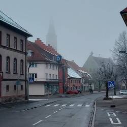 Einlaufen am Etappenziel in Bräunlingen